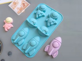Molde silicona ASTRONAUTA 6 figuras
